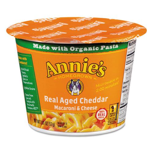 Annie s Homegrown Aged Cheddar Mac and Cheese 2.01 oz Cup 12 Carton Hot on Sale