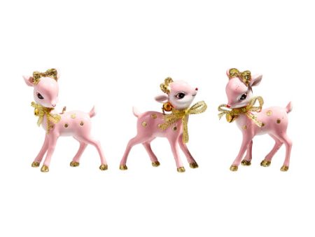 Vintage Pink Deer Ornament Fashion