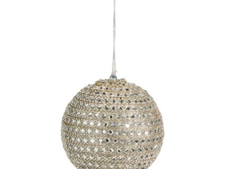 Silver Jeweled Ball Ornament Online Hot Sale