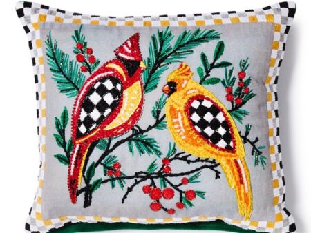 Holiday Cardinals Pillow For Cheap