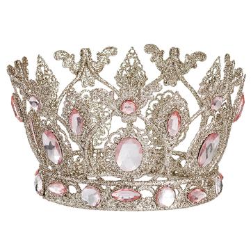 Glittered Rhinestone Crown Online now